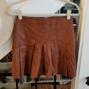 ASTR Brown Leather Mini Skirt